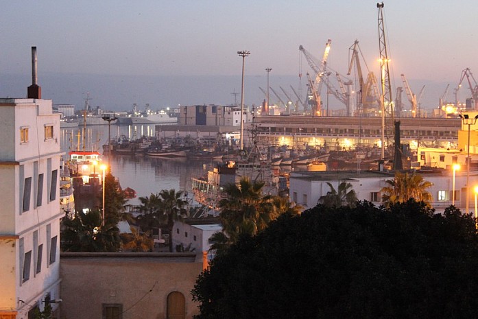 Вид на порт в Касабланке