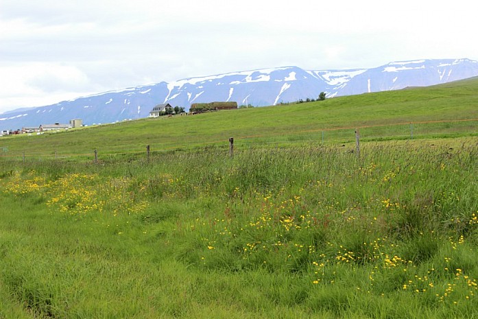 Заснеженные вершины региона Скагафьордур