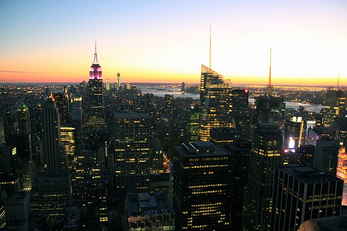 Вид на Нью-Йорк с башни Top of the Rock
